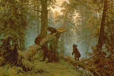 Mattina in una foresta di pini, 1889